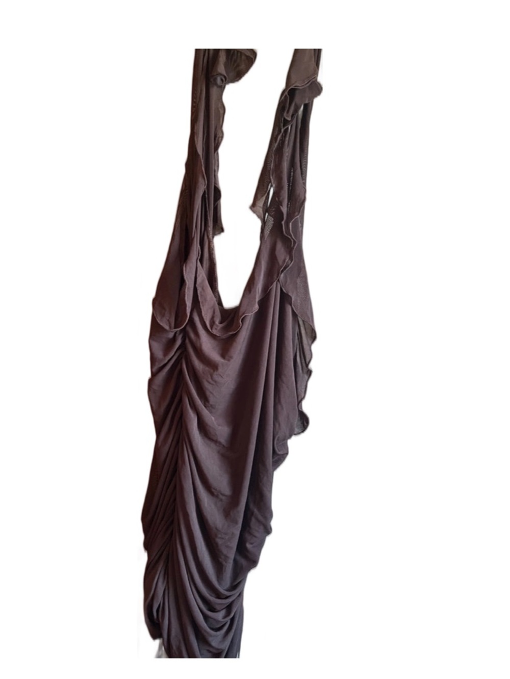 SHEIN Brown Ruched Mini Dress. SELF TIE STRAPS.💝